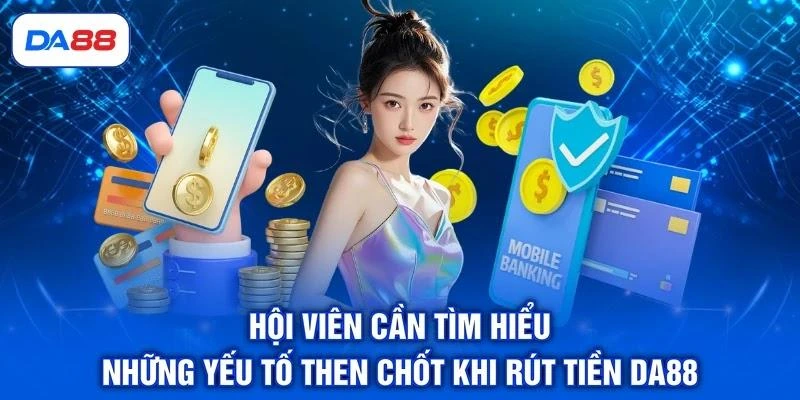 Hội viên cần tìm hiểu những yếu tố then chốt khi rút tiền DA88